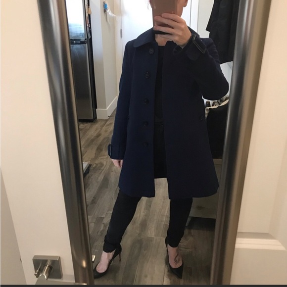 Burberry blue angora x wool coat - size 4 (authentic) - Picture 3 of 11